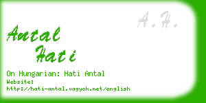 antal hati business card